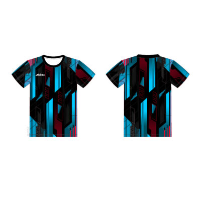 Blue Black Geometric Custom Sublimated Esports Jersey