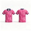 Custom Printed Polo Shirt Pink Geometric Sublimation Top