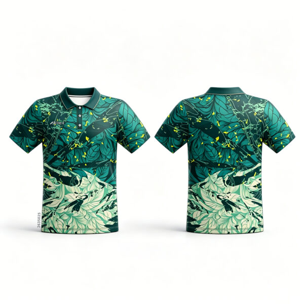 Custom Printed Polo Shirt Pink Geometric Sublimation Top