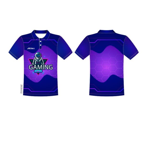 Blue Tech Gradient Custom Gaming Esports Jersey