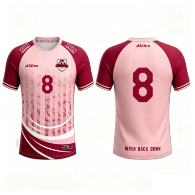 Burgundy Pink Custom Women's Soccer Jersey | Sublimated Team Uniform