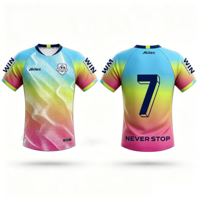 Rainbow Gradient Custom Women's Soccer Jersey | Football Team Kit