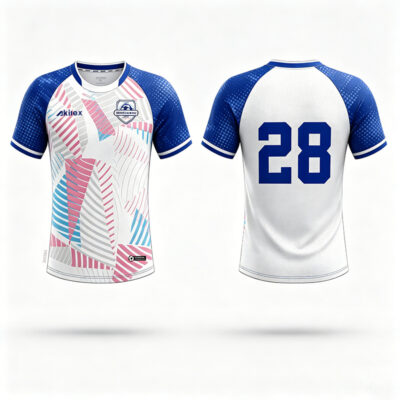 White Blue Women's Soccer Jersey | Custom Sublimated Teamwear