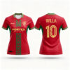 Red Custom Women's Soccer Jersey | Personalized Football Team Kit