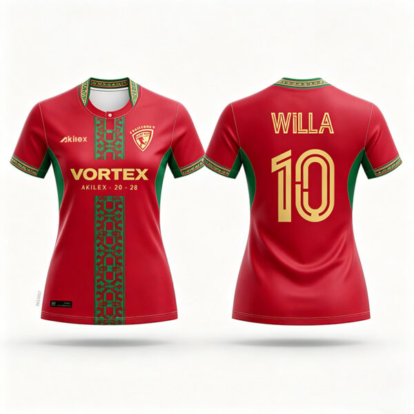 Red Custom Women's Soccer Jersey | Personalized Football Team Kit