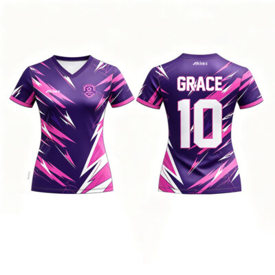 Purple Pink Women's Soccer Jersey | Custom Sublimated Football Shirt
