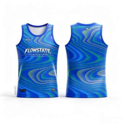 Blue Custom Sublimated Tank Top | Sleeveless Athletic Jersey