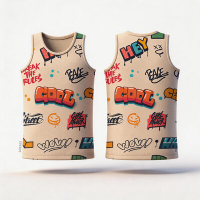 Street Graffiti Custom Sublimated Tank Top | Fashion Sports Vest