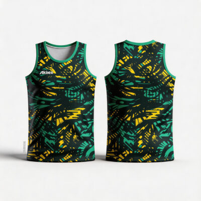 Black Green Camo Custom Tank Top | Sublimated Sports Jersey