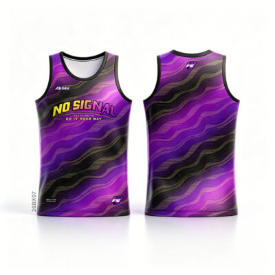 Purple Black Custom Sublimated Tank Top | Sleeveless Streetwear Jersey