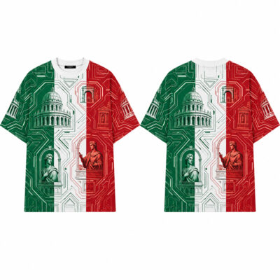 All Over Print Flag Graphic T-Shirt