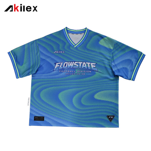 FLOWSTATE Blue Gradient All-Over Print Streetwear T-Shirt