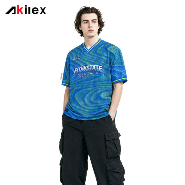 FLOWSTATE Blue Gradient All-Over Print Streetwear T-Shirt