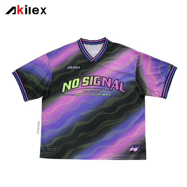 NO SIGNAL Purple Gradient Oversized Sublimated Streetwear T-Shirt
