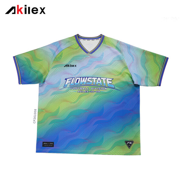 FLOWSTATE Green Blue Gradient Sublimated Oversized Streetwear T-Shirt