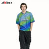 FLOWSTATE Green Blue Gradient Sublimated Oversized Streetwear T-Shirt