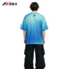 OUTSIDERS Sky Blue All-Over Print Oversized Streetwear T-Shirt