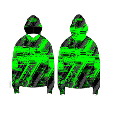 Neon Green Custom Sublimated Gaming Hoodie