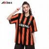 Custom Striped Soccer Jersey Sublimation Retro Tee