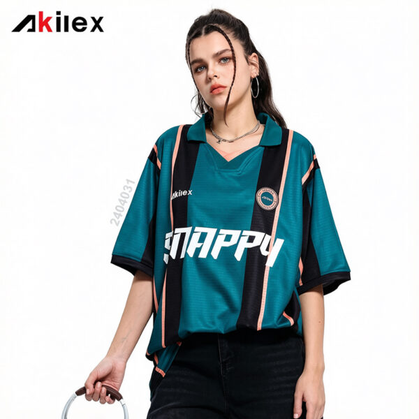 Custom Collared Soccer Jersey Sublimation Sportswear Tee