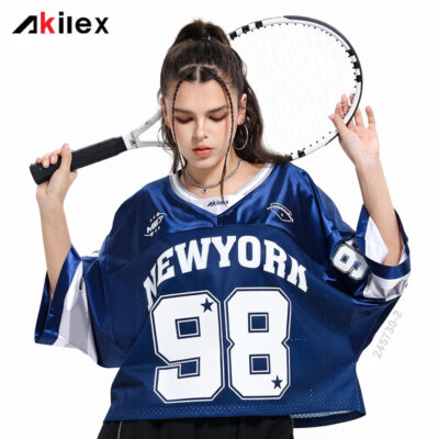 Custom Football Jerseys Sublimation Streetwear Tees