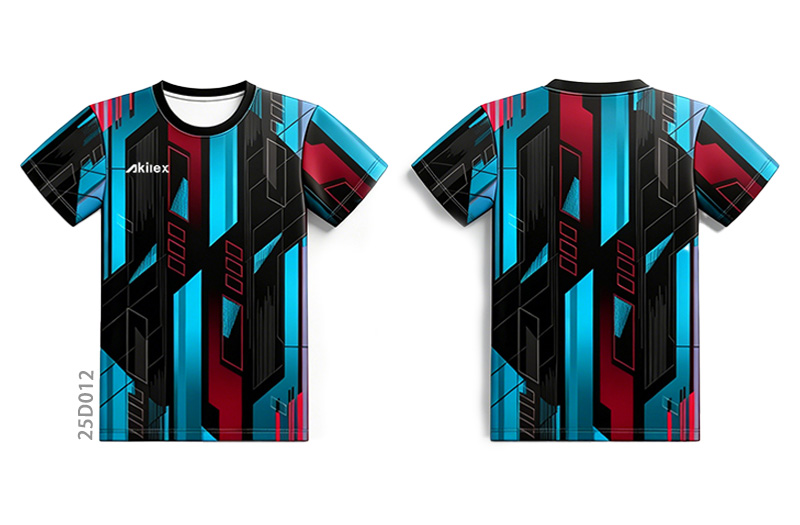 Blue Black Geometric Custom Sublimated Esports Jersey - photo 7