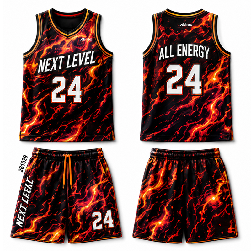 Custom Sublimated Basketball Uniform - Black Team Jersey Set - photo 7