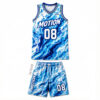 Custom Sublimated Basketball Uniform - Black Team Jersey Set - product view 2