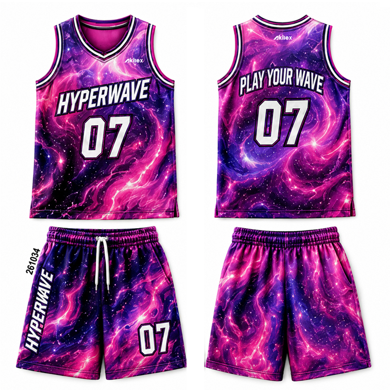 Custom Sublimated Basketball Uniform - Black Team Jersey Set - photo 2
