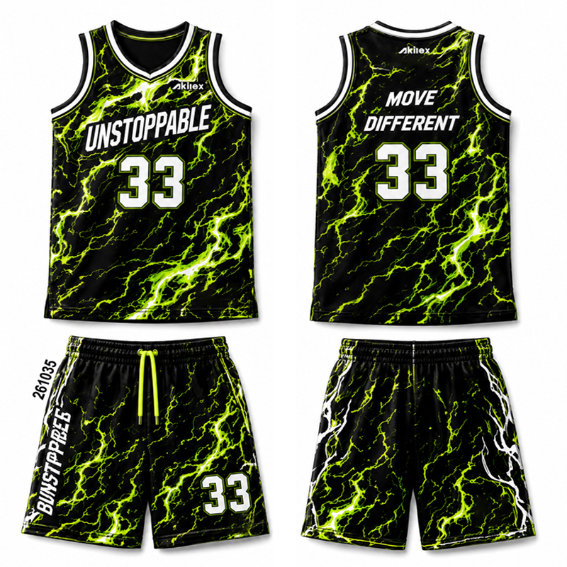 Custom Sublimated Basketball Uniform - Black Team Jersey Set - photo 1