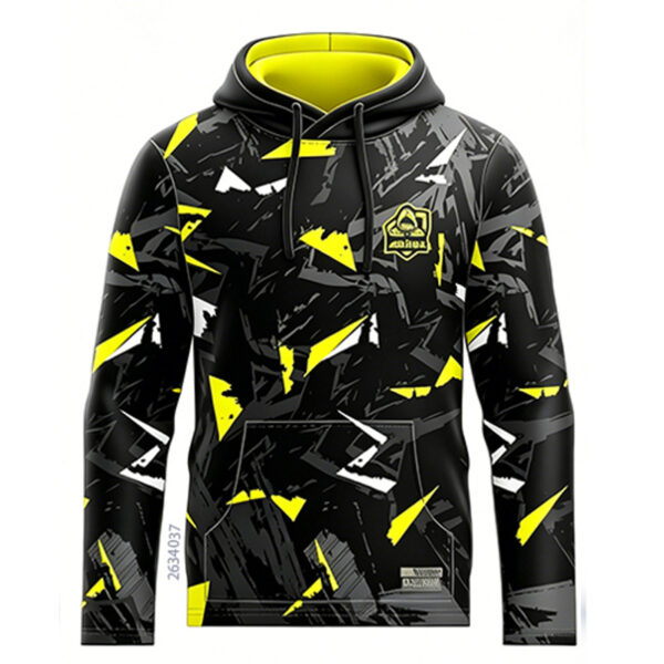 Black Yellow Custom Esports Team Hoodie