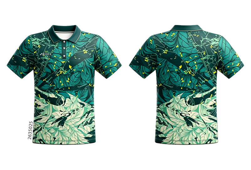 Custom All Over Print Polo Shirt Dark Green Tropical Leaf - photo 1