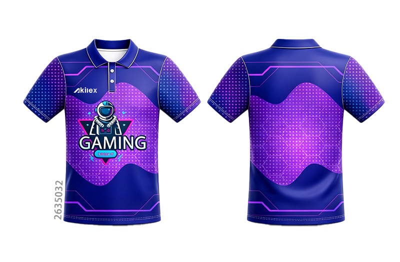 Blue Black Geometric Custom Sublimated Esports Jersey - photo 1