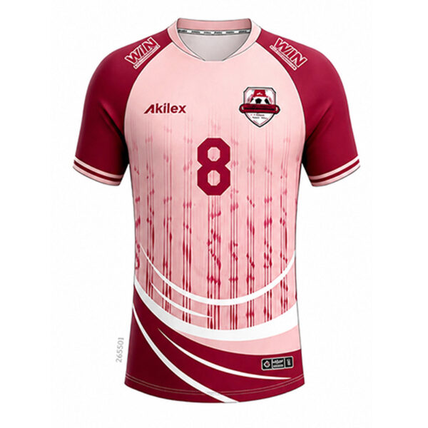 Burgundy Pink Custom Women s Soccer Jersey - Sublimated Team Uniform