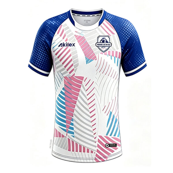 White Blue Women s Soccer Jersey - Custom Sublimated Teamwear