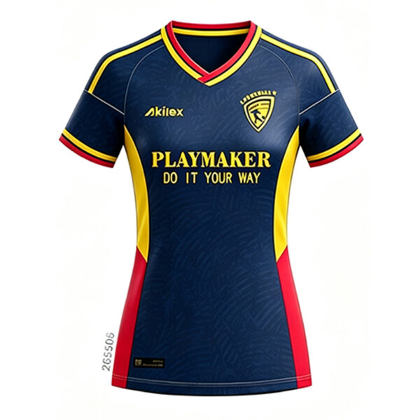 Navy Blue Custom Women s Soccer Jersey - Sublimated Football Uniform