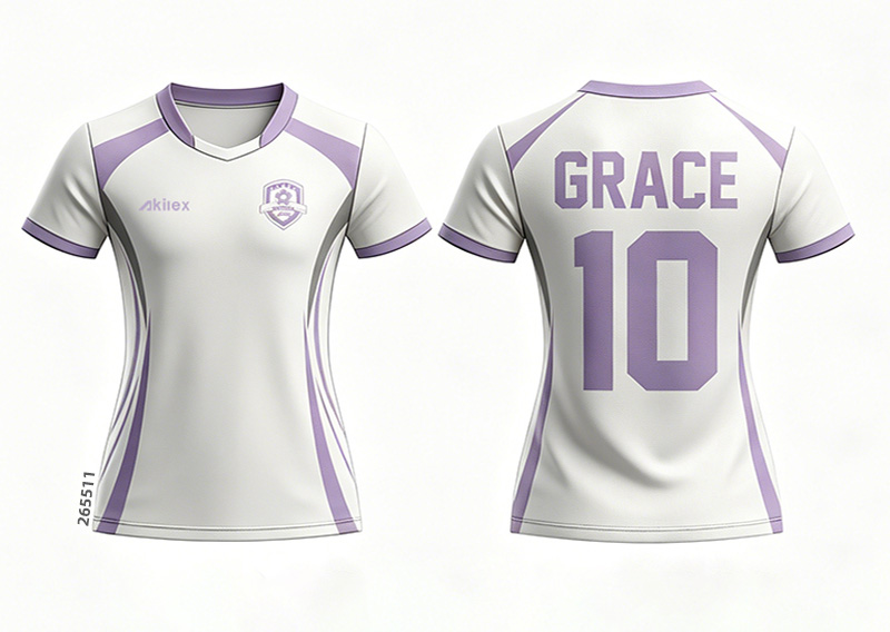 Purple Pink Women s Soccer Jersey - Custom Sublimated Football Shirt - photo 2