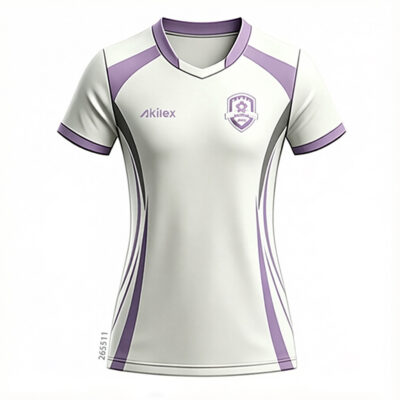 265511 White Purple Women's Soccer Jersey | Personalized Soccer Team Kit