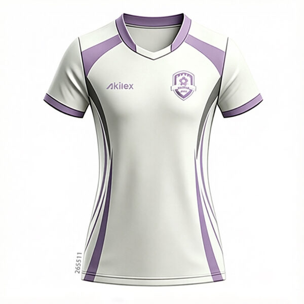 White Purple Women s Soccer Jersey - Personalized Soccer Team Kit
