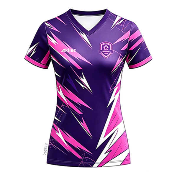 Purple Pink Women s Soccer Jersey - Custom Sublimated Football Shirt