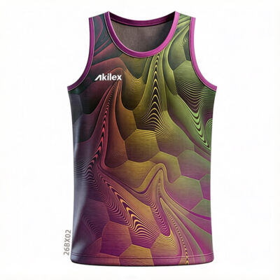 Purple Gold Custom Sublimated Tank Top - All Over Print Vest