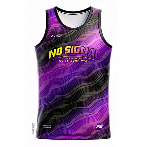 Purple Black Custom Sublimated Tank Top - Sleeveless Streetwear Jersey