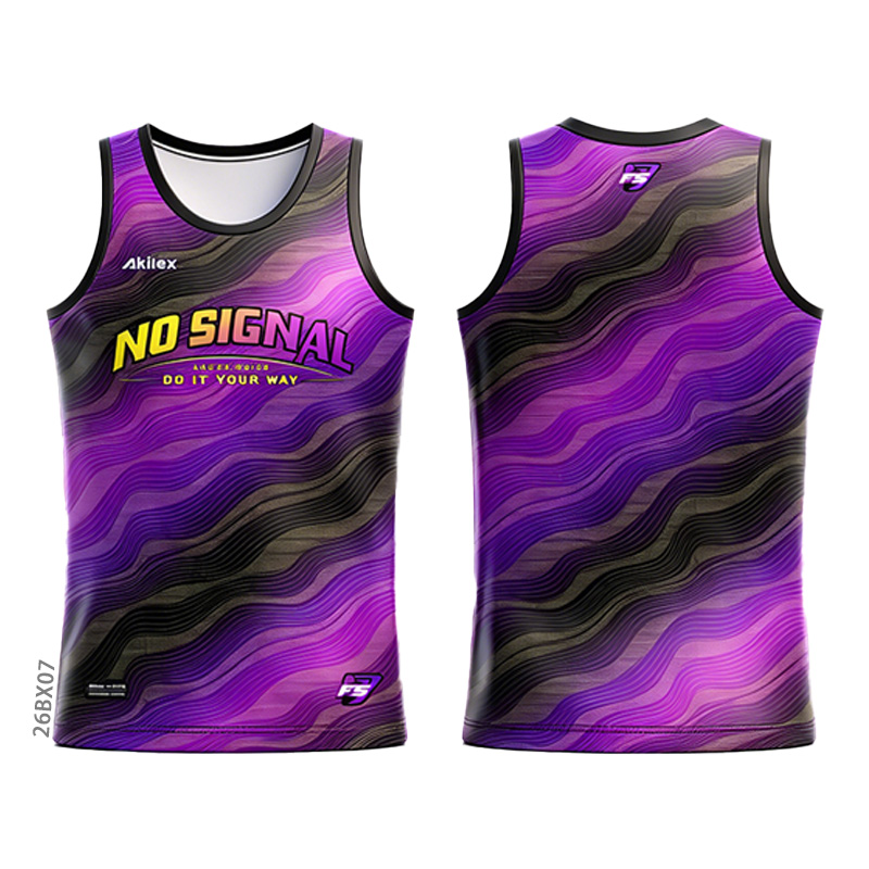 Purple Black Custom Sublimated Tank Top - Sleeveless Streetwear Jersey - photo 1