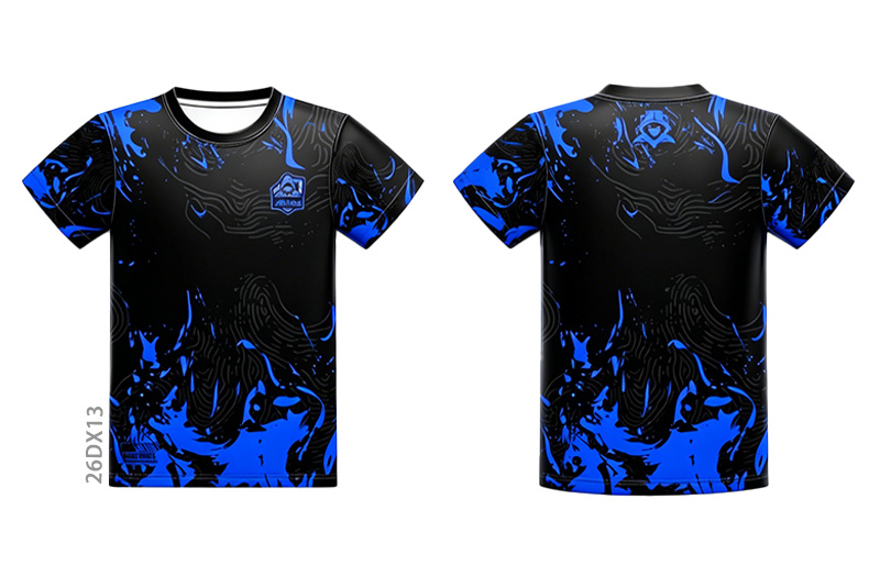 Blue Black Geometric Custom Sublimated Esports Jersey - photo 3