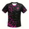 Black Pink Custom Esports Team Jersey with Neon Graphics