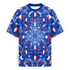 Custom Sublimation T - Shirts Abstract All Over Print Tees