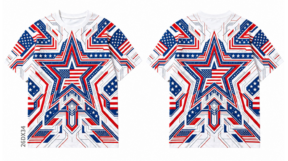 All Over Print Flag Graphic T - Shirt - photo 2