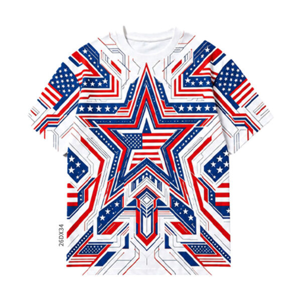 All Over Print Flag Graphic T - Shirt - product view 8