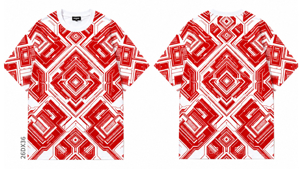 Custom Sublimation T - Shirts Abstract All Over Print Tees - photo 2
