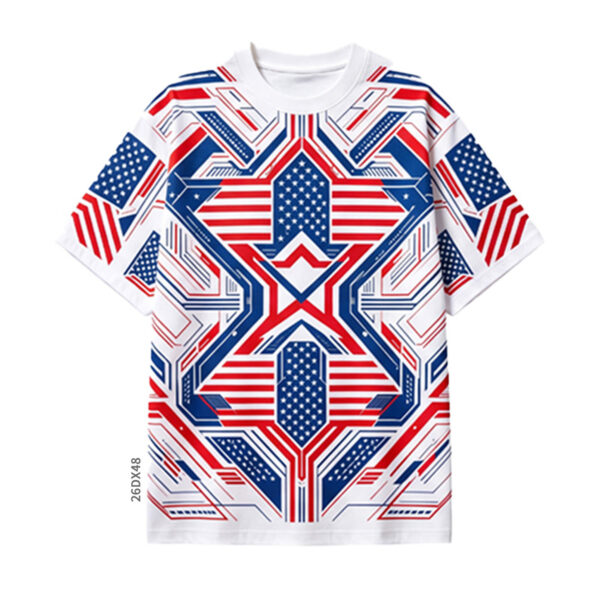 All Over Print Flag Graphic T - Shirt - product view 2